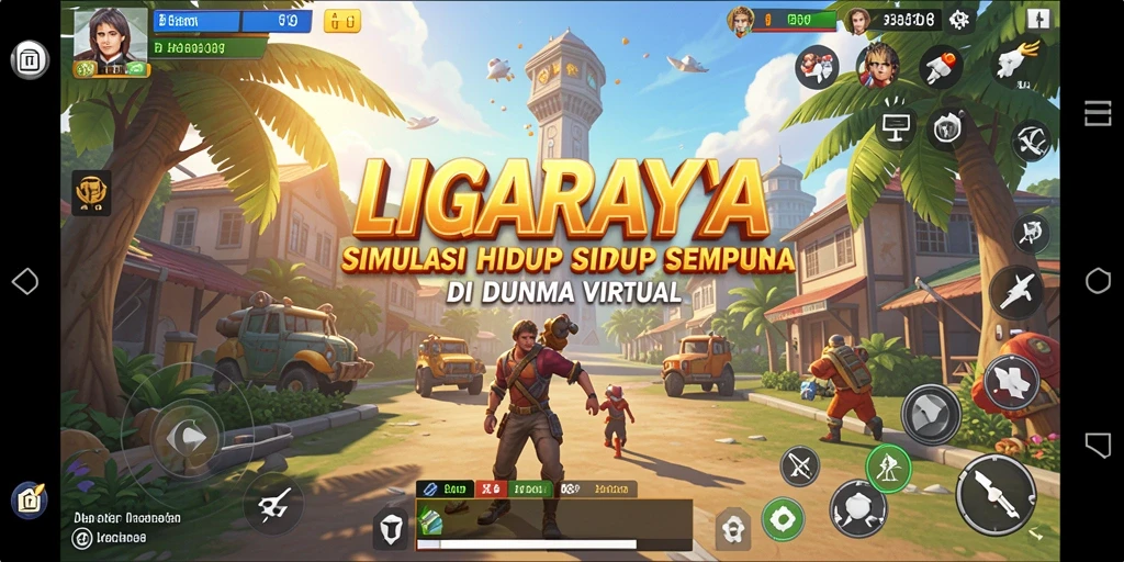 Screenshot utama LIGARAYA menampilkan pengalaman gameplay Simulation yang mendalam.