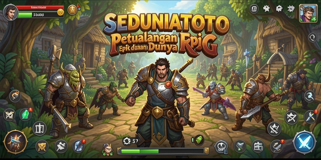 Tampilan gameplay RPG yang menegangkan di SEDUNIATOTO.