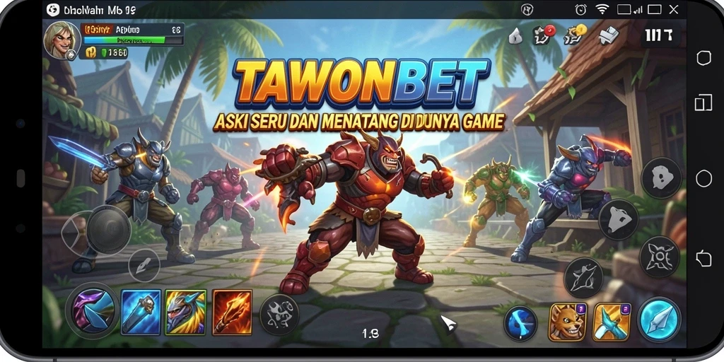 Tampilan gameplay seru dan penuh aksi dari TAWONBET.