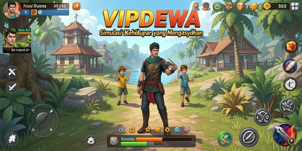 Tangkapan layar dari gameplay VIPDEWA menampilkan simulasi yang realistis.